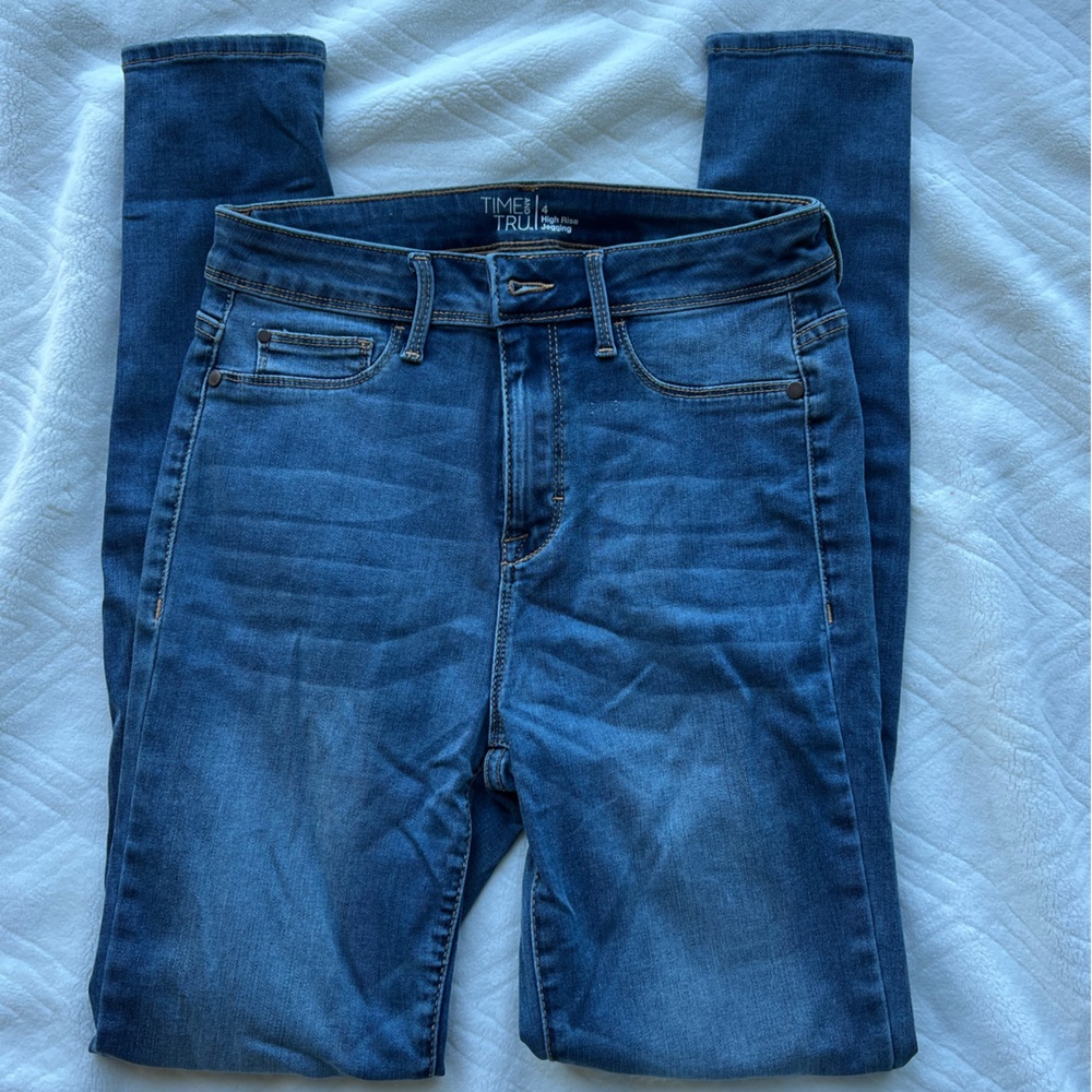 High rise skinny jeans